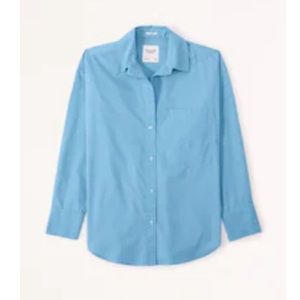 ABERCROMBIE Oversized Poplin Button-Up Shirt NWT